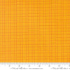 Image of Makers Delight Crosshatch Chrome by Chrissy Lux for Moda Fabrics. Features a grid on an orange background. Cute Little Fabric Shop.