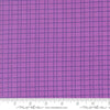 Image of Makers Delight Crosshatch Sugar Plum by Chrissy Lux for Moda Fabrics. Features a grid on a purple background. Cute Little Fabric Shop.