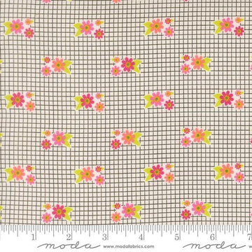 Image of Makers Delight Tiny Floral White by Chrissy Lux for Moda Fabrics. Features flowers on a black and white background. Cute Little Fabric Shop.