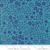 Image of Makers Delight Doodles Blue Chill by Chrissy Lux for Moda Fabrics. Features flowers and hearts on a blue background. Cute Little Fabric Shop.