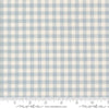 Image of MINKY Handmade Sweetness Quilt Checks Powder polyester fabric by My Sew Quilty Life for Moda Fabrics. Features gingham on a blue background. Cute Little Fabric Shop.