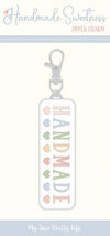 Handmade Zipper Charm Heather Briggs Charm - MSQL-122N - Moda Fabrics Hard Enamel Lobster Clasp