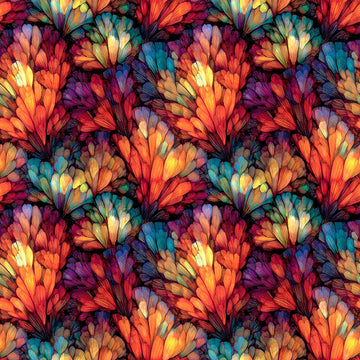 3-Yard-Cut - Dreamweaver Color Bloom Multi PRINTED Stained Glass Fabric 108" WIDEBACK - 32210 X108 - QT Fabrics Quilting Cotton Fabric