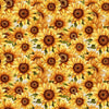 3-Yard-Cut - Sunflower Serenade Packed Sunflowers White Floral Fabric 108" WIDEBACK - 31804 Z108 - QT Fabrics Quilting Cotton Fabric