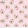 3-Yard-Cut - SALE Whimsical Woodland Tossed Animals Pink WIDEBACK 108" Wide - Riley Blake Quilting Cotton Fabric