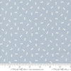 Image of Handmade Sweetness Confetti Powder Blue quilting cotton fabric by My Sew Quilty Life for Moda Fabrics. Features bows on a blue background. Cute Little Fabric Shop.