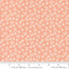 Image of Handmade Sweetness Bows Peach Pink quilting cotton fabric by My Sew Quilty Life for Moda Fabrics. Features flowers on a cream background. Cute Little Fabric Shop.