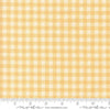 Image of Handmade Sweetness Checks Butterscotch quilting cotton fabric by My Sew Quilty Life for Moda Fabrics. Features gingham on a yellow background. Cute Little Fabric Shop.