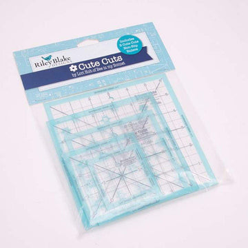 SALE Lori Holt Cute Cuts Trim-It Ruler Set - STTI-6018 - Riley Blake Designs Plastic Non-Slip Rulers