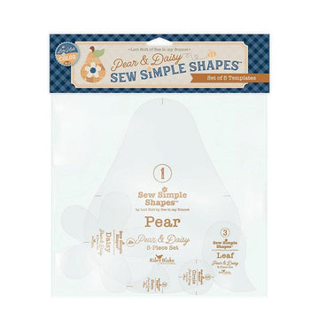 SALE Lori Holt Pear & Daisy Sew Simple Shapes - STT-50858 - Riley Blake Plastic Applique Templates