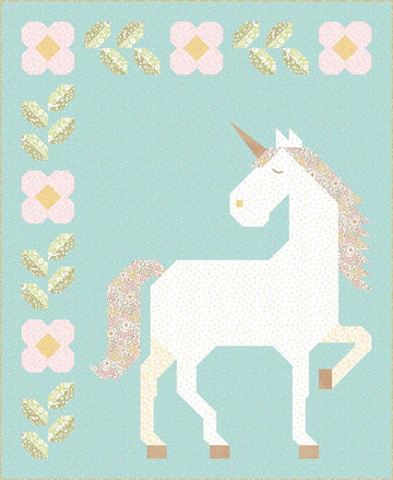 SALE Unicorn Garden Quilt Kit Fantasy Fabric - KT-18320 - Riley Blake Quilting Cotton Fabric