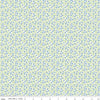Image of Traditional 30's Flower Blue quilting cotton fabric by Lindsay Wilkes for Riley Blake Designs. Features flowers on a blue background. Cute Little Fabric Shop.