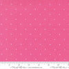 Image of Joysome Tiny Peel Petunia quilting cotton fabric by Corey Yoder for Moda Fabrics. Features tiny xs on a pink background. Cute Little Fabric Shop.