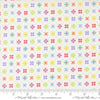 Image of Joysome Sweetly Stitched Cloud quilting cotton fabric by Corey Yoder for Moda Fabrics. Features a geometric pattern on a white background. Cute Little Fabric Shop.