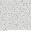 Image of Where the Wild Flowers Area Whimsy Silver quilting cotton fabric by Judi Madsen for Riley Blake Designs. Features flowers on a gray background. Cute Little Fabric Shop.