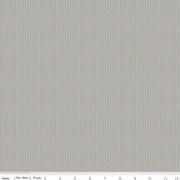 Image of Where the Wild Flowers Area Stripes Gray quilting cotton fabric by Judi Madsen for Riley Blake Designs. Features stripes on a gray background. Cute Little Fabric Shop.