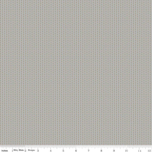 Image of Where the Wild Flowers Area Stripes Gray quilting cotton fabric by Judi Madsen for Riley Blake Designs. Features stripes on a gray background. Cute Little Fabric Shop.