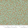 Image of Bug Collector Meadow Sky quilting cotton fabric by Sweetwater for Moda Fabrics. Features flowers on a blue green background. Cute Little Fabric Shop.
