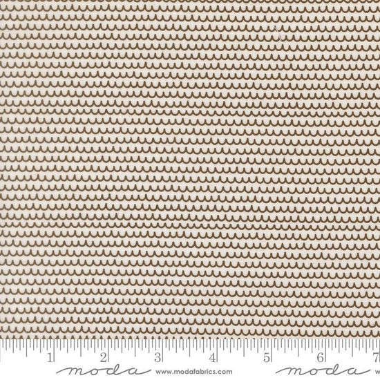 Image of Bug Collector Squiggles Dirt quilting cotton fabric by Sweetwater for Moda Fabrics. Features lines on a white background. Cute Little Fabric Shop.