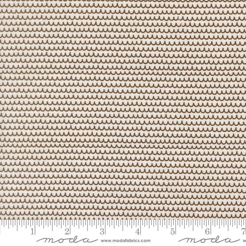 Image of Bug Collector Squiggles Dirt quilting cotton fabric by Sweetwater for Moda Fabrics. Features lines on a white background. Cute Little Fabric Shop.