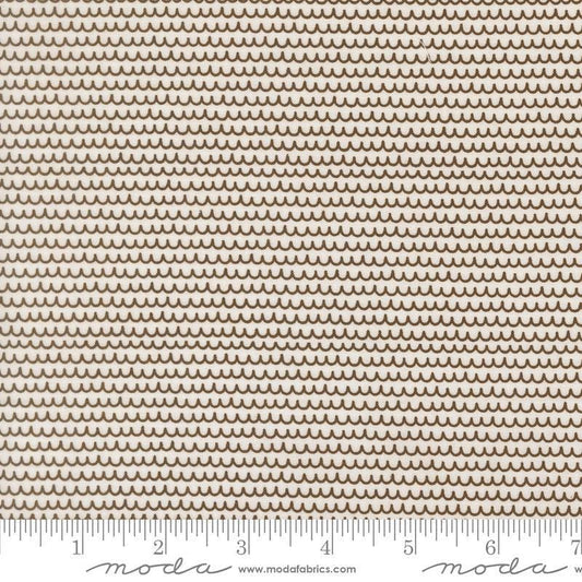 Image of Bug Collector Squiggles Dirt quilting cotton fabric by Sweetwater for Moda Fabrics. Features lines on a white background. Cute Little Fabric Shop.