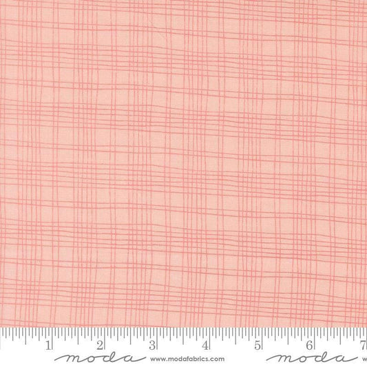 Image of Bug Collector Plaid Blush quilting cotton fabric by Sweetwater for Moda Fabrics. Features plaid on a pink background. Cute Little Fabric Shop.