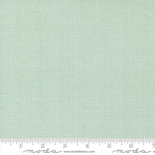Image of Bug Collector Bug Net Sky quilting cotton fabric by Sweetwater for Moda Fabrics. Features circles on a blue background. Cute Little Fabric Shop.