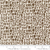 Image of Bug Collector Alphabet Dirt quilting cotton fabric by Sweetwater for Moda Fabrics. Features letters on a white background. Cute Little Fabric Shop.