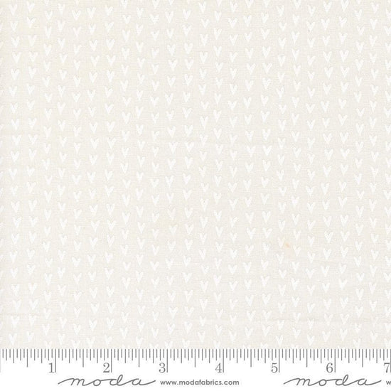 Image of Bug Collector Love Bug Cloud White quilting cotton fabric by Sweetwater for Moda Fabrics. Features hearts on a white background. Cute Little Fabric Shop.