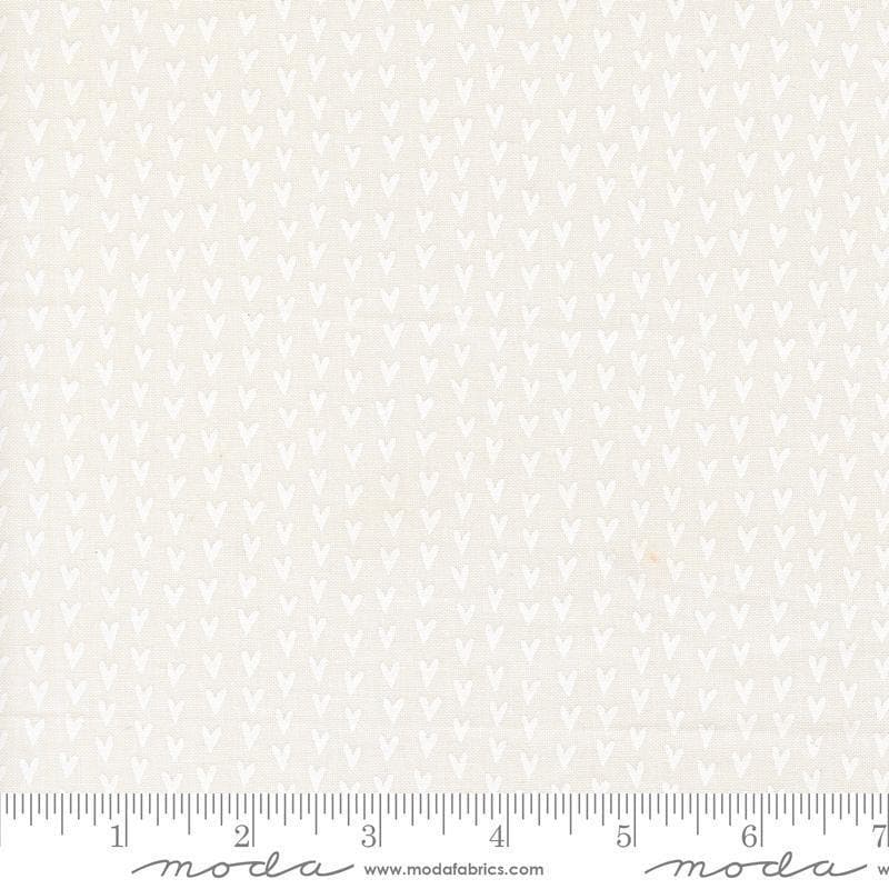 Image of Bug Collector Love Bug Cloud White quilting cotton fabric by Sweetwater for Moda Fabrics. Features hearts on a white background. Cute Little Fabric Shop.