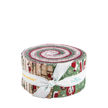 Christmas Time 2.5" Rolie Polie Christmas Fabric - RP-17820-40 - 40-piece Precut - Riley Blake Quilting Cotton Fabric