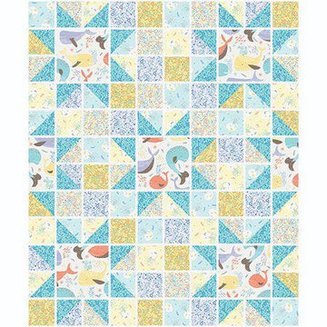 Little Squirt Flannel Stars Rag Quilt Kit Baby Shower Fabric - 3613A - QT Fabrics FLANNEL Cotton Fabric