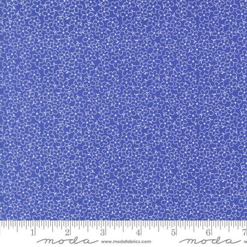 Image of On The Porch Field of Flowers Bountiful Blue quilting cotton fabric by My and My Sister Designs for Moda Fabrics. Features flowers on a blue background. Cute Little Fabric Shop.