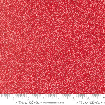 Image of On The Porch Fields of Flowers Country Red quilting cotton fabric by My and My Sister Designs for Moda Fabrics. Features flowers on a red background. Cute Little Fabric Shop.