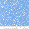 Image of On The Porch Country Rain Blue Sky quilting cotton fabric by My and My Sister Designs for Moda Fabrics. Features polka dots on a blue background. Cute Little Fabric Shop.