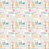 Image of Drawn to Create Doodles Multi quilting cotton fabric by Eulalia Mejia for QT Fabrics. Features scribbles on a cream background. Cute Little Fabric Shop.