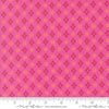 Image of Makers Delight Handwork Peony by Chrissy Lux for Moda Fabrics. Features shapes on a pink background. Cute Little Fabric Shop.