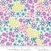 Image of Makers Delight Doodles Breeze by Chrissy Lux for Moda Fabrics. Features hearts and flowers on a white background. Cute Little Fabric Shop.