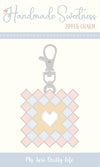 Granny's Hearts Zipper Charm Heather Briggs Charm - MSQL-126N - Moda Fabrics Hard Enamel Lobster Clasp