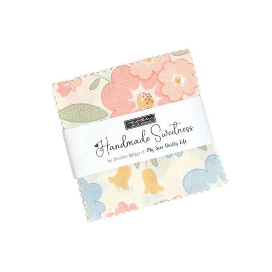 SALE Handmade Sweetness 2.5" Squares Mini Charm Pack Floral Fabric - 31790MC - Moda Fabrics Quilting Cotton Fabric