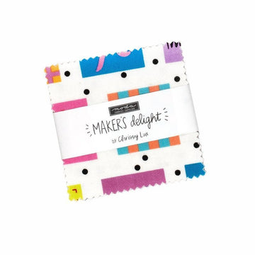 Makers Delight 2.5" Squares Mini Charm Pack Geometric Fabric - 28100MC - Moda Fabrics Quilting Cotton Fabric