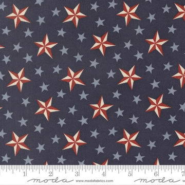 SALE America 250 Years Tossed Stars Loyalty Blue Patriotic Fabric - 56181 - Moda Fabrics Quilting Cotton Fabric