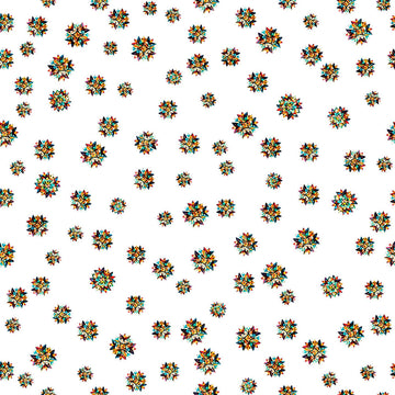 Image of Flight of the Hummingbird Star Clusters White quilting cotton fabric by Morris Creative Group for QT Fabrics. Features stars on a white background. Cute Little Fabric Shop.