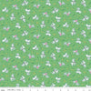 Image of Traditional 30's Lambs Green quilting cotton fabric by Lindsay Wilkes for Riley Blake Designs. Features sheep on a green background. Cute Little Fabric Shop.