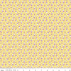 Image of Traditional 30's Dots Yellow quilting cotton fabric by Lindsay Wilkes for Riley Blake Designs. Features polka dots on a yellow background. Cute Little Fabric Shop.