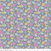 Image of Traditional 30's Floral Purple quilting cotton fabric by Lindsay Wilkes for Riley Blake Designs. Features flowers on a purple background. Cute Little Fabric Shop.