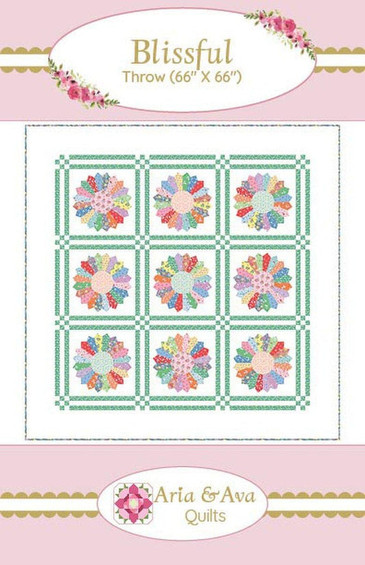 SALE Aria & Ava Quilts Blissful Quilt PATTERN Precut Friendly Pattern - Riley Blake INSTRUCTIONS Only