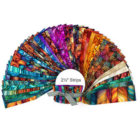 Dreamweaver 2.5" Rolie Polie Abstract Fabric - STRIP DRWE 6PKX - 40-Piece Precut - QT Fabrics Quilting Cotton Fabric