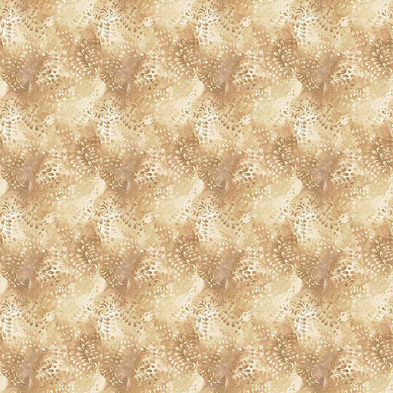 Image of Dreamweaver Blender Tan quilting cotton fabric by Morris Creative Group for QT Fabrics. Features an abstract pattern on a beige background. Cute Little Fabric Shop.