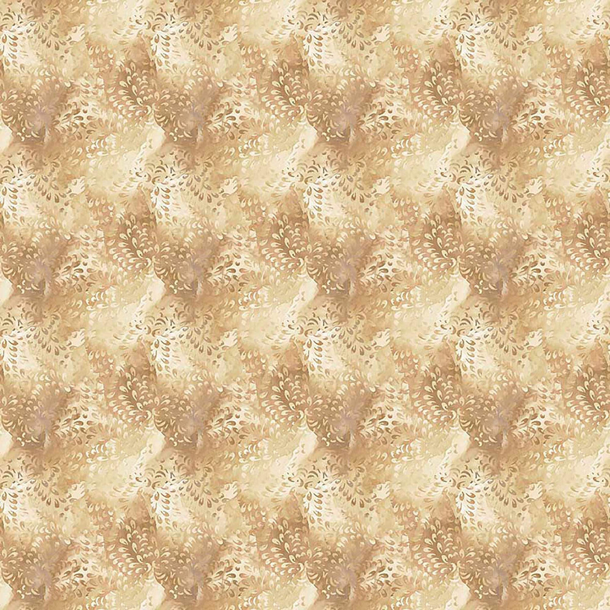 Image of Dreamweaver Blender Tan quilting cotton fabric by Morris Creative Group for QT Fabrics. Features an abstract pattern on a beige background. Cute Little Fabric Shop.